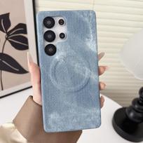 For  Denim Jeans Hard PC Phone Case For Samsung Galaxy S26 S2 S24 S23 Ultra Magnetic Shockproof Frameless Cooling Cover Galaxy S24 Ultra