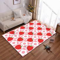 Strawberries flowers patterncarpet Yoga living room room decor children's crawling mat doormat area rug games floor mat 40x60cm