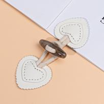Fashion PU Leather Horn Buckle Vintage Style Sew-On Design Toggle Button Fastener Button Fastener Coats