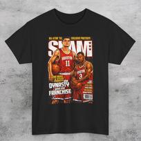 SLAM žurnalo Yao Ming & Steve Francis variantinis viršelis Unisex marškinėliai XXXL