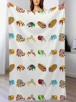 Bugsnax - Greito maisto pakuotės Mesti pledai Šilti žiemos mados Sofos Minkštas pliušinis langeliais Dideli sofos pledai 75X95CM