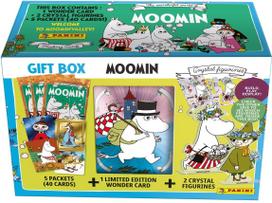 Panini muminki dovanų dėžutė dėžutė 5 pakeliai = 40 kortelių +2 kristalinės figūrėlės