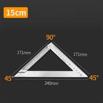 Stainless Steel Angle Square Ruler Measuring Tool Triangle Ruler  Woodworking 02-15CM