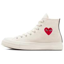 Comme des Garçons PLAY x Converse Chuck 70 High Single Heart - Pieno spalvos Unisex Kėdikiai Kreminė Raudona Juoda A08800C 44 white