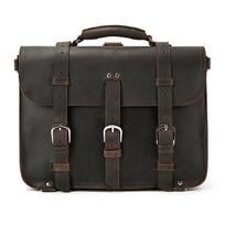 Vyriška Retro Crazy Horse odos kelioninė rankinė - Ypač didelė ir madinga per petį nešiojama rankinė 18-inch brown