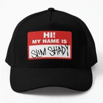 My Name Is Slim Shady  Baseball Cap Hat Bonnet  Snapback Fish Sun Mens Solid Color Casquette Summer Hip Hop Casual Sport Women Black