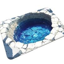 3D Optical Illusion Floor Mat for Living Room Realistic Hole Door Mat And Entry Area Non-Slip 60x90cm C