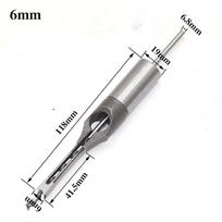 Woodworker Woodworking Carving HSS Steel Mortising Drilling Square Hole Drill Auger Bit Guide