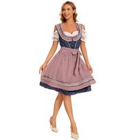 Oktoberfesto kostiumas, vakarėlio alaus merginos sceninis pasirodymas alaus kostiumas, Miunchenas, Vokietija Ding Dong suknelė M gray
