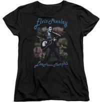 Elvis Presley - Womens Memphis T-Shirt in Black S juoda