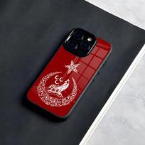 Turkų Vilkas Kalakutas Vėliava Telefono Dėklas Skirtas IPhone 17 Pro Max 16 15 14 13 11 Pro Max Plus Stiklinis Telefono Dėklas iPhone 16 red
