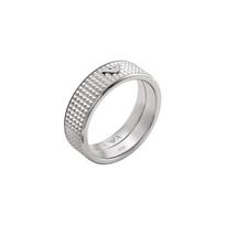 Emporio Armani Metalinis Žiedas su Raidės Logotipu, Nerūdijančio Plieno, Vyriškas, Sidabrinis EGS2988040 10,Silver