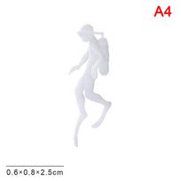1PC Unpainted Miniatures Ocean Diving Diver Action Figures Model Underwater Dive Decor Accessory Figurine Toys Fish Tank-HMA5
