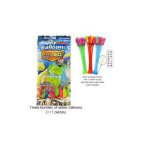 111Pcs Self-Sealing Water Balloons, 3 Bunches Quick Fill & Tie, Assorted Colors, Summer Outdoor Water Fight Toys For Kids 1