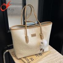 Women's bag tote bag Women's shoulder bag Spring and summer new students commute to class Handheld canvas tote bag Women's bag single pack