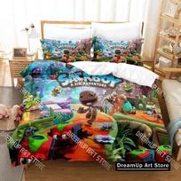 Sackboy Little Big Planet Patalynės Komplektas Viengulis Twin Pilnas Queen King Dydžio Lovos Komplektas Suaugusiųjų Vaikų Miegamojo Antklodės Užvalkalų Komplektai Anime Lovos 135x200cm