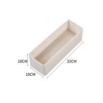 Plaunamas medvilnės ir lino stalčių organizatorius kojinėms ir apatiniams drabužiams 33*10*10 cm white