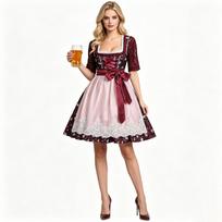 Women's Traditional German Oktoberfest Dress Set with for Festival Party Costume M