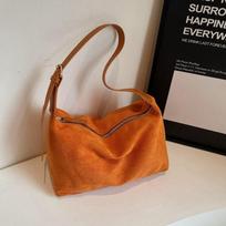 Solid Color Hobo Bag Handbag Ladies Tote Bag Cute Suede Shoulder Bag  Girls ruda