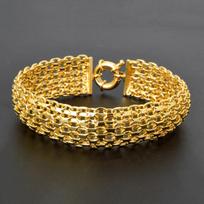 Dubai Copper Link Chain Bracelets for Unisex 18K Gold Plated Wristband Miami Curb Punk Classic Hand Jewellery Party Gift 7in