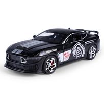 1/32 Mustang GT500 lydinio lieto automobilio modelis Atatrankos jėga Pirmyn Simuliacinis garsas ir šviesa Vaikų žaislinis automobilis Berniuko dovana juoda