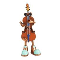 Smuiko ornamentas Lygus paviršius Varlė Smuiko dizainas Derva Mini skulptūra Klasikinė meninė forma Muzikos instrumento dekoras mėlyna