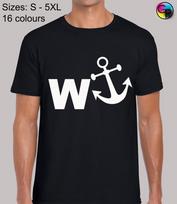 W Anchor Funny Rude Humor Novelty Regular Fit T-Shirt Top TShirt Tee for Men M