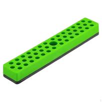 1/4  Hex Bit Storage Rack Organizer 18×3.1cm for Drill and Screwdriver Bits Professional žalia