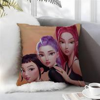 Pop-Kultūros Animacinis Filmas K-Pop Demonas Medžiotojai Pagalvės Užvalkalas Jaukus Sofos Lova Šilkinis Elegantiškas Nematomas Užtrauktukas Individualus Dekoratyvinis c 12x12Inch