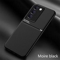 Patvarus neslystantis dėklas VIVO V40 SE V30 Lite 5G V30 Pro V29 V29e Apsauginis dangtelis Magnetinis siurbimo laikiklis Coque Fundas Capa For VIVO V40 SE juoda