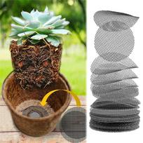 Plant Pot Circular  Pad, Flowerpot Drainage Mesh, Potted Plant Net Bottom Pad, Gardening Hole Net for Pots and Planters S juoda