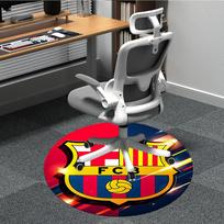 1 vnt. FC Barcelona Futbolo Biuro Apvalus Kilimas, Vidaus Kilimėlis Tinka Biurui, Po Biuro Kėdėmis Miegamajam Svetainei Namų Dekoras, Kambario Dekoras 80cm