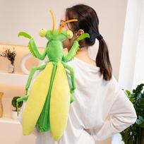 Creative Dragonflies and Mantis Plush Backpack Toy Simulation Animal Insect Doll Decorative Backpack Birthday Christmas Gift white