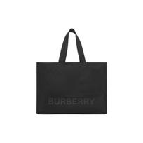 Burberry Logo Print Canvas Tote Bag Men tote bags Black 80510291 Basic Set (Bag+Dust Bag)