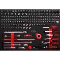 KS Tools 1/4" galinių raktų rinkinys putplasčio įdėkle, 169 dalių (811.0169)
