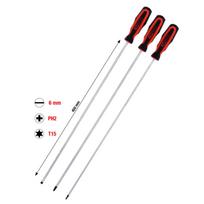 KS Tools ERGOTORQUEplus atsuktuvų rinkinys, plokšti, PH, Torx, 3 dalių, ypač ilgi (159.1270)
