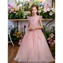Medium and Large Children's Long Dress Summer Children's Piano Performance Clothing Wholesale 120cm rožinė