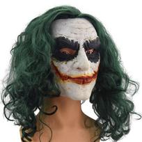 Halloween Horror Green-Haired Clown Mask LED Light-Up Soul-Return Clown Mask cosplay Clown latex mask CH-C034 Latex gray