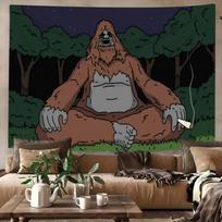 VIKAMA Fun Bigfoot Monster Wall Tapestry Indoor Wall Hanging Decor Living Room And Bedroom Home Decoration 74x94cm(29x37in)