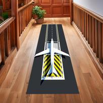 Airport Runway Runner Rug Modern Minimalist Home Decor Hallway Carpet Soft Non-slip Floor Mat for Corridor Living Room Bedroom 40X120CM