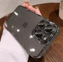 Glitter Transparent Drop-proof Case with Lens Film for iPhone 16/17 Pro Max iPhone 13 Pro