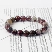 Reiki Plum Blossom Tourmaline Bracelets for Women Energy Natural Stone Quartz Crystal Bracelets Wealth Health Care Jewelry Gift 6mm Beads&17cm-6.69inch