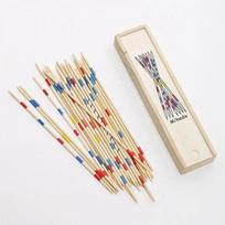 Wooden Classic Pick Up Sticks Game 31 Pcs Traditional Mikado Spiel Fun Desktop Toy Adults Kids Interactive Toy