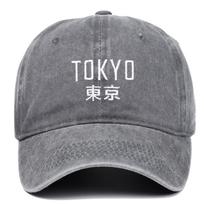 Tokyo Letter Print Spring Summer Outdoor Use Sun Protection Couple Baseball Cap Latest Washed Minimalist All-Match Trendy For Daily Adjustable
