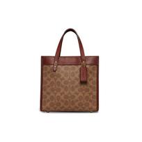COACH handbag Field 22 classic presbyopic vertical version large capacity coated canvas with leather Tote bag Tote bag shopping bag shoulder bag ruda