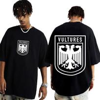 Reperio Kanye West Vultures albumo logotipas T-shirt vyrams moterims Hip Hop Punk Gothic T-shirts 100% medvilnės Oversized T-shirt Streetwear S įvairiaspalvis