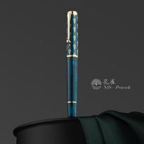 New Version Hongdian N8S Acrylic Softness Flex Nib Fountain Pen EF/F/ Blade F/M Nib Writing Pen &Converter, Gray, Green, Red Pen (Green,EF(0.4mm)) žalia