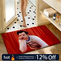 Soft Absorbent Non-Slip Rug Singer Harry Styles Floor Mat Home Decor Doormat Bedroom Floor Mat Shower Carpet 40x60cm