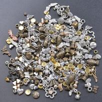 10-50pcs/Lot Random Mixed Alloy Metal Bulk Charms For Jewelry Making Supplies Vintage Spacer Bead Aninmal Wings Star Accessories Random Mix 10pcs