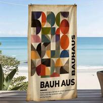 1pc Bauhaus Style Large Soft Beach Towel, Quick-Drying Super Absorbent, Perfect for Beach,  Pool, Picnic & Summer Holiday Gifts 40X60CM